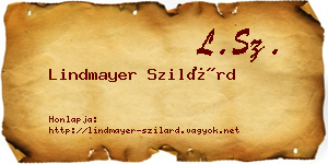 Lindmayer Szilárd névjegykártya